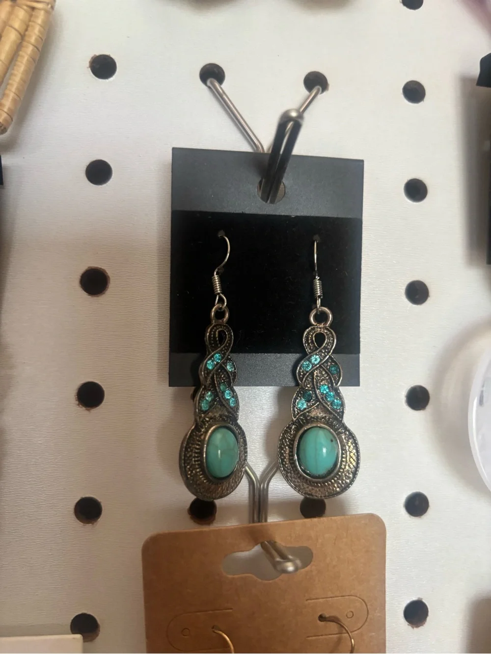Turquoise Teardrop Dangle Earrings - Women Jewelry